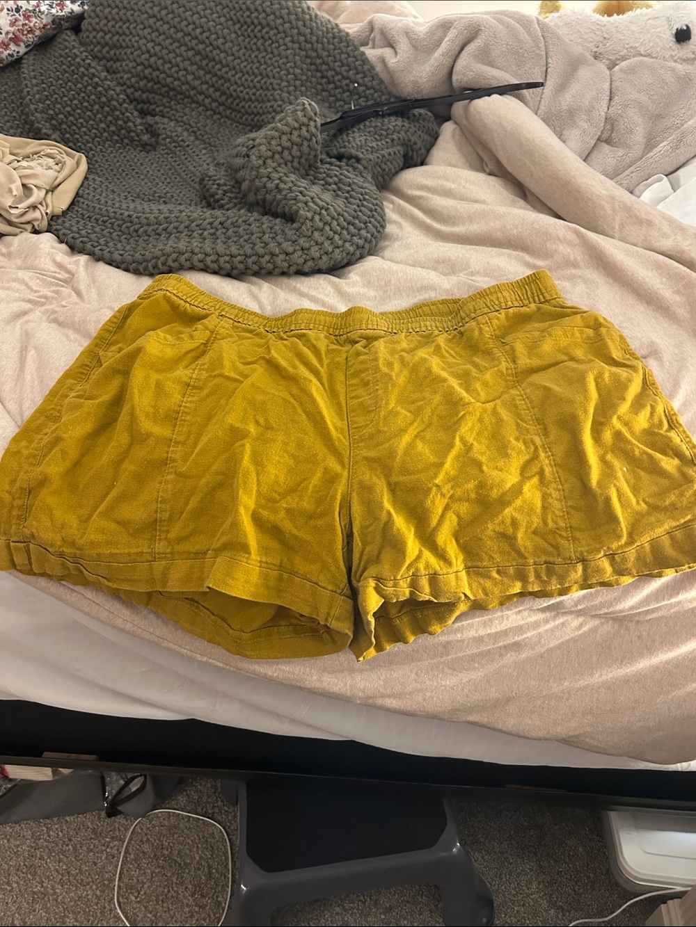 Old Navy Women's Mustard Yellow Athletic Shorts